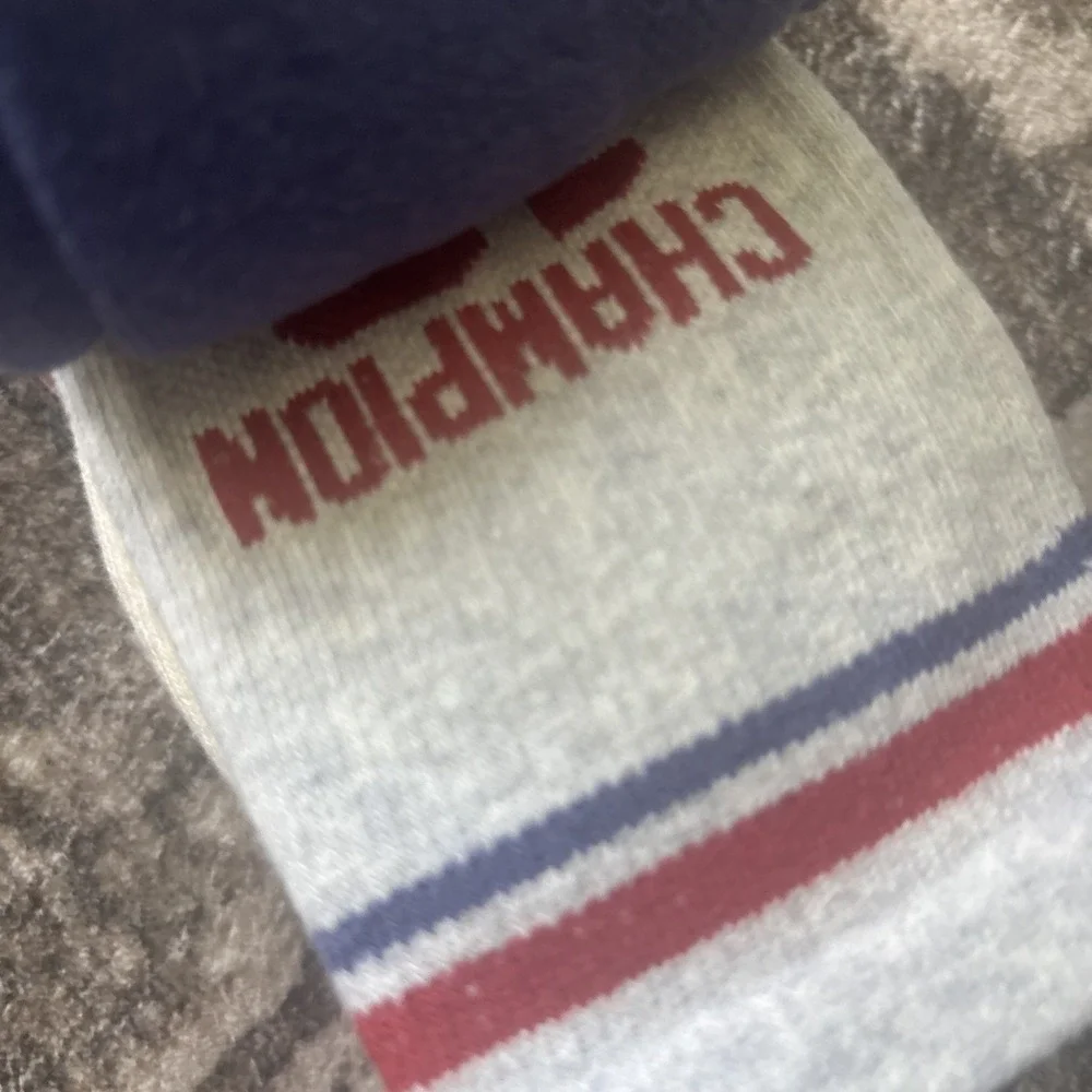 Champion Women's Cushion Crew Socks 3 Pair Size 4-10 Blue Grey White